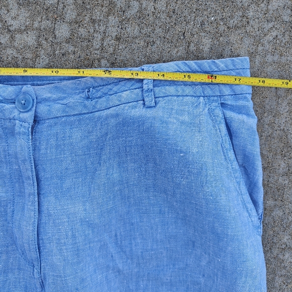 L.L. BEAN Women’s Classic Fit 100% Linen Pants Blue Size 14 - Picture 4 of 10